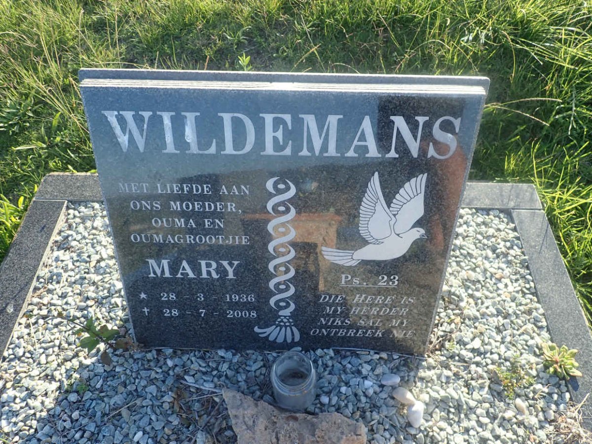 WILDEMANS Mary 1936-2008