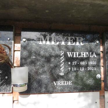 MEYER Wilhma 1950-2021