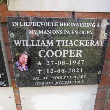 COOPER William Thackeray 1947-2021