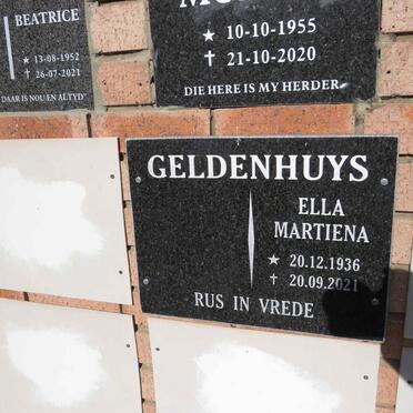 GELDENHUYS Ella Martiena 1936-2021