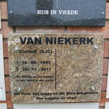 NIEKERK S.J.C., van 1963-2011