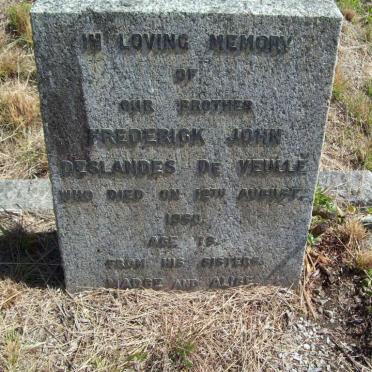 VEULLE Frederick John Deslandes, de 1880-1960