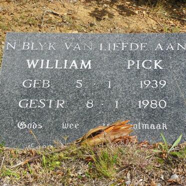 PICK William 1939-1980