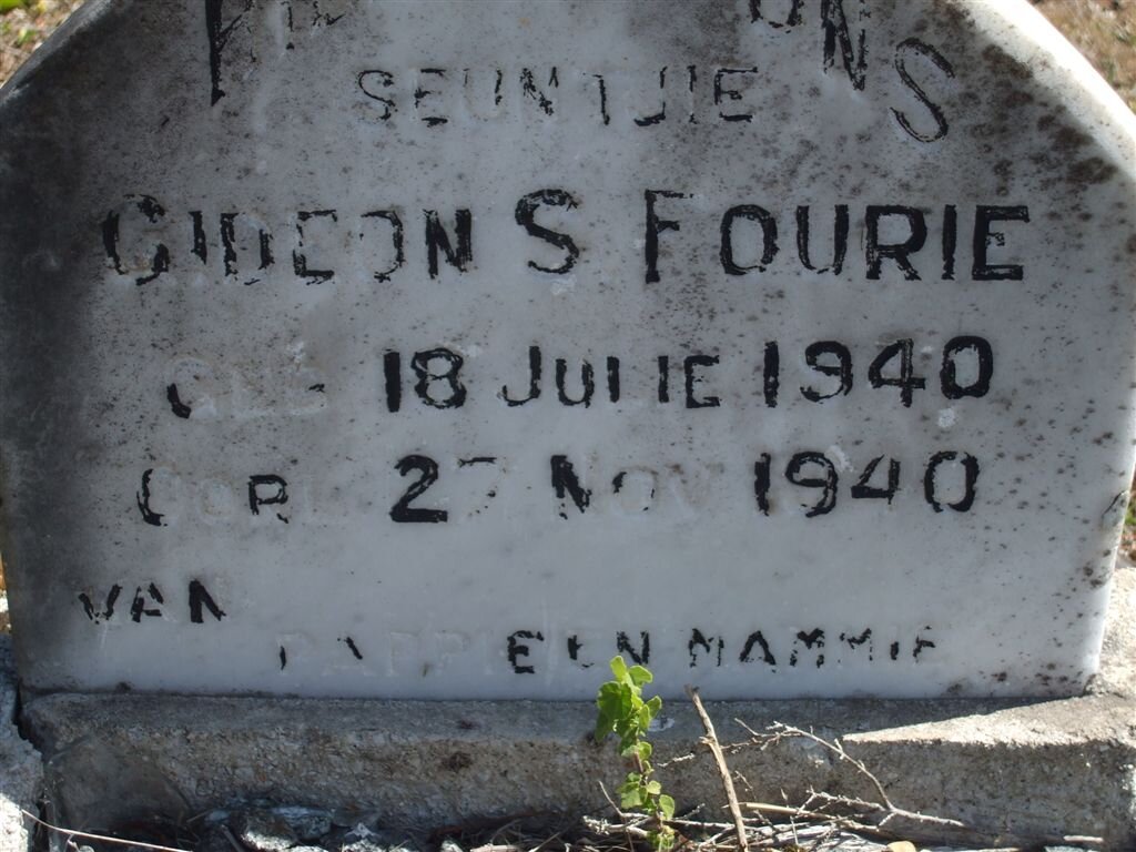 FOURIE Gideon S. 1940-1940
