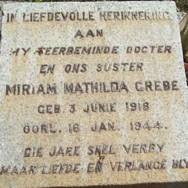 GREBE Miriam Mathilda 1918-1944