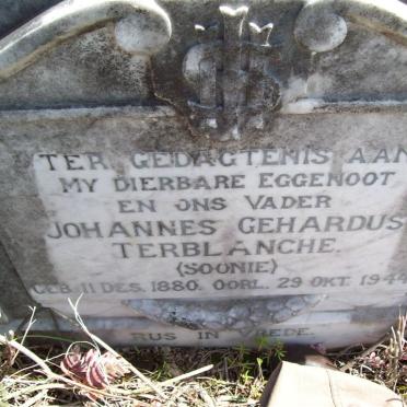 TERBLANCHE Johannes Gerhardus 1880-1944