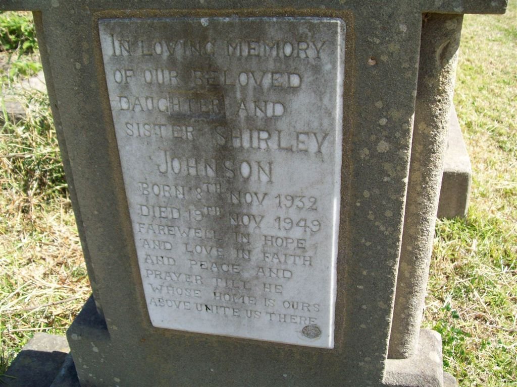 JOHNSON Shirley 1932-1949