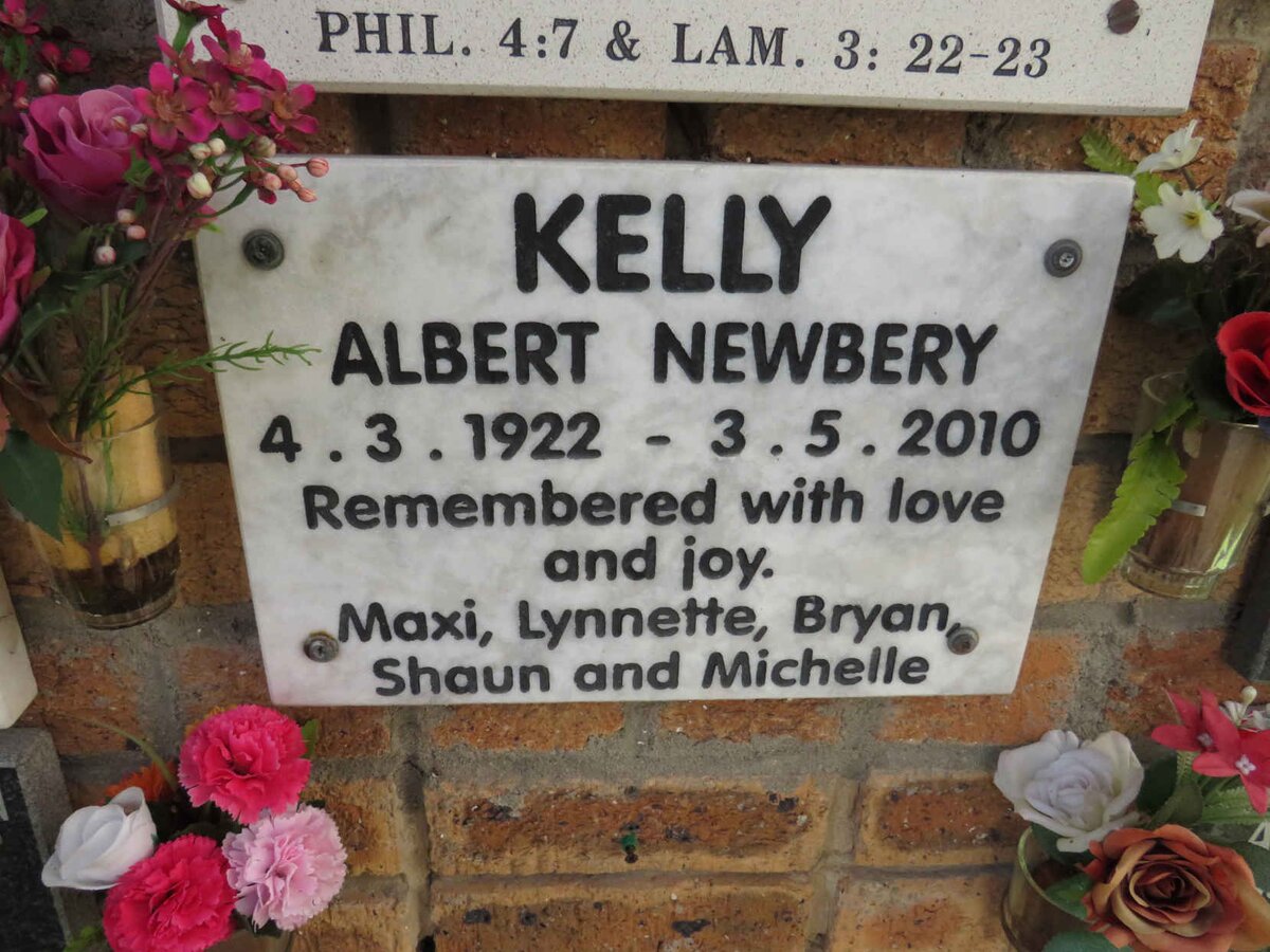 KELLY Albert Newbery 1922-2010