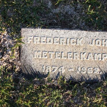 METELERKAMP Frederick John 1874-1962