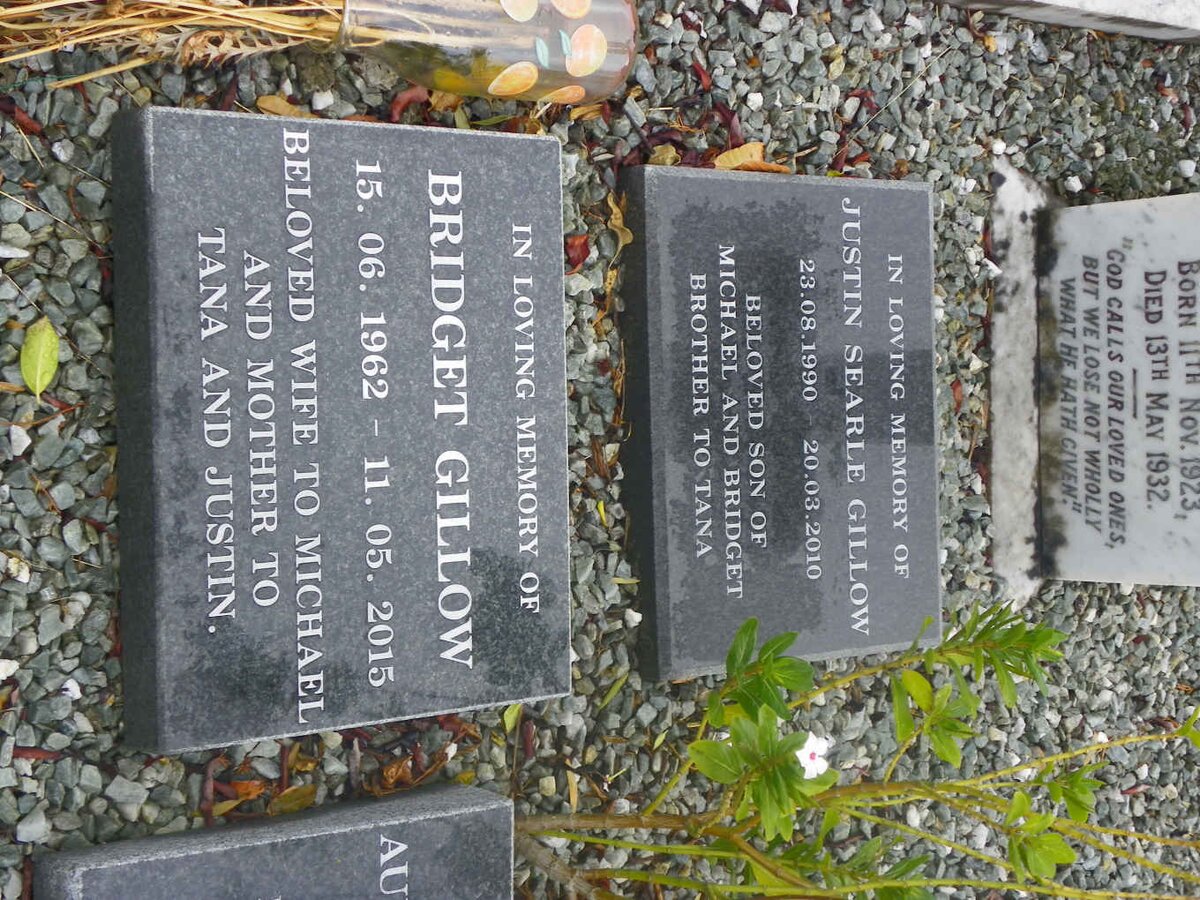 GILLOW Bridget 1962-2015 :: GILLOW Justin Searle 1990-2010