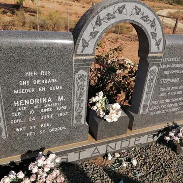 STANDER Stephanus Janse 1899-1966 &amp; Hendrina M. DE SWARDT 1899-1983