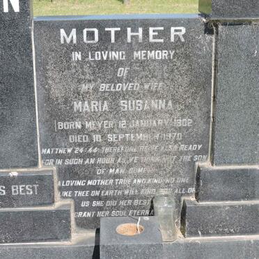 ROBERTSON Alan Fraser 1895-1977 &amp; Maria Susanna MEYER 1902-1970