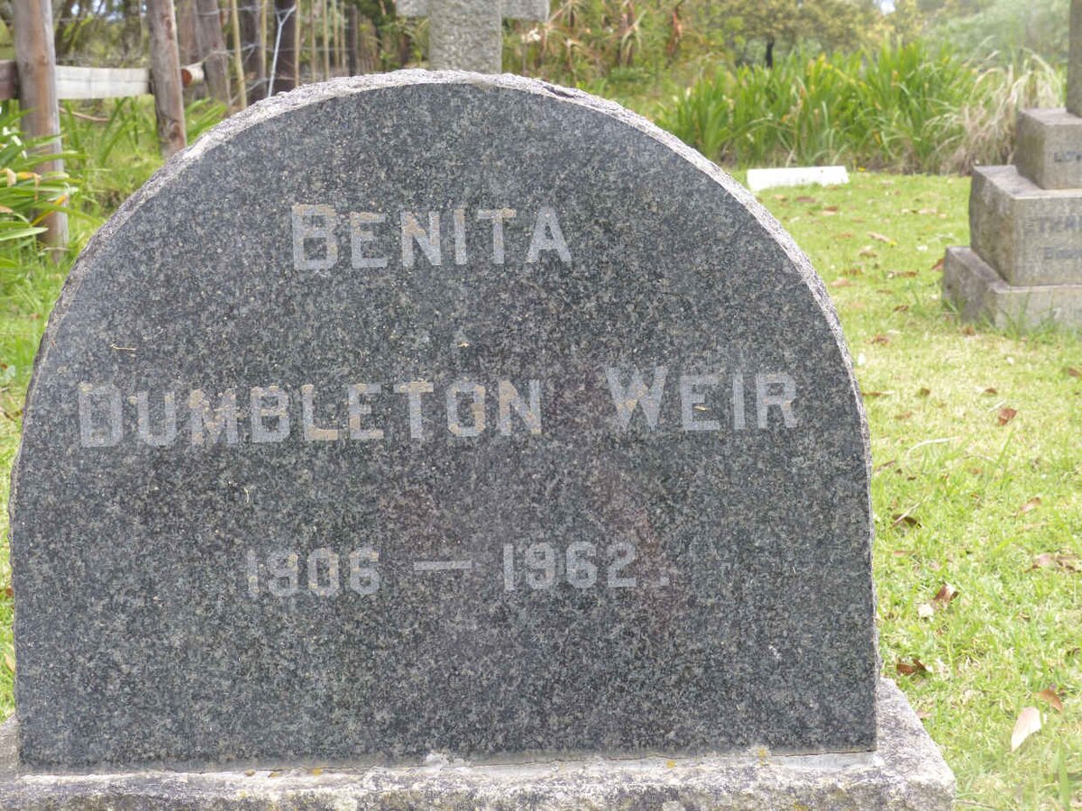 WEIR Benita, DUMBLETON 1906-1962