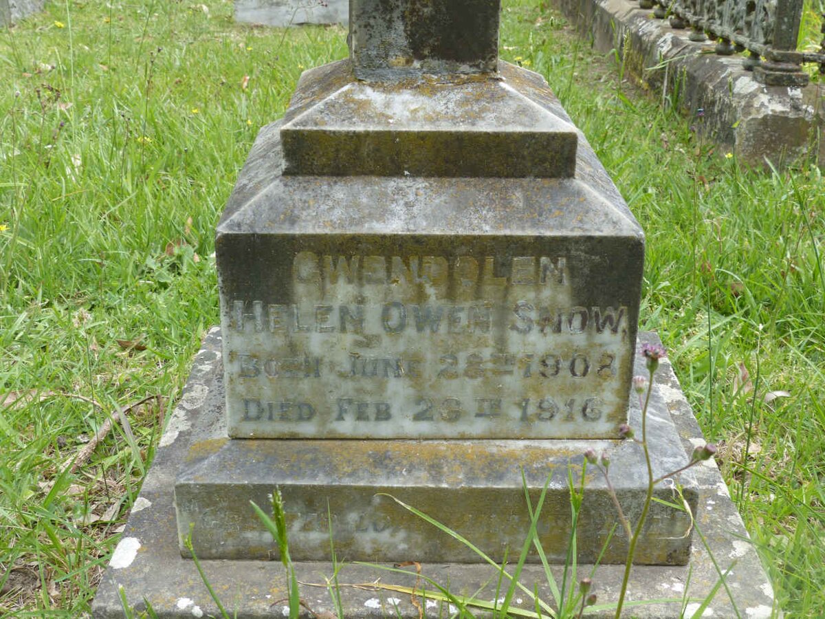 SNOW Gwendolen Helen, OWEN 1908-1916