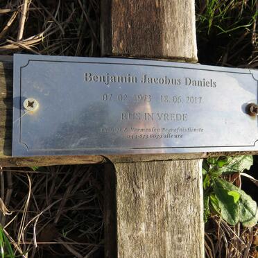 DANIELS Benjamin Jacobus 1973-2017