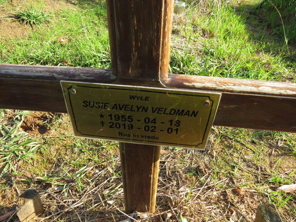 VELDMAN Susie Avelyn 1955-2019