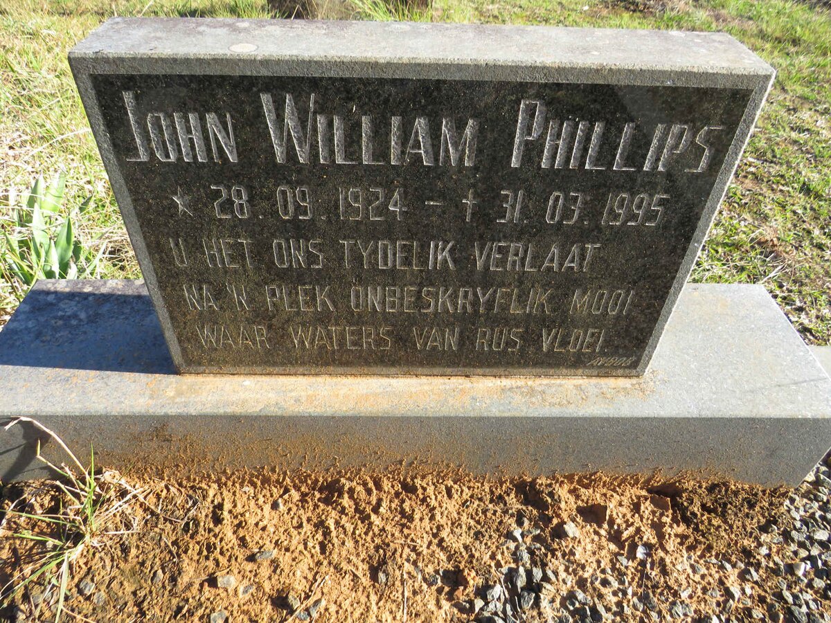 PHILLIPS John William 1924-1995