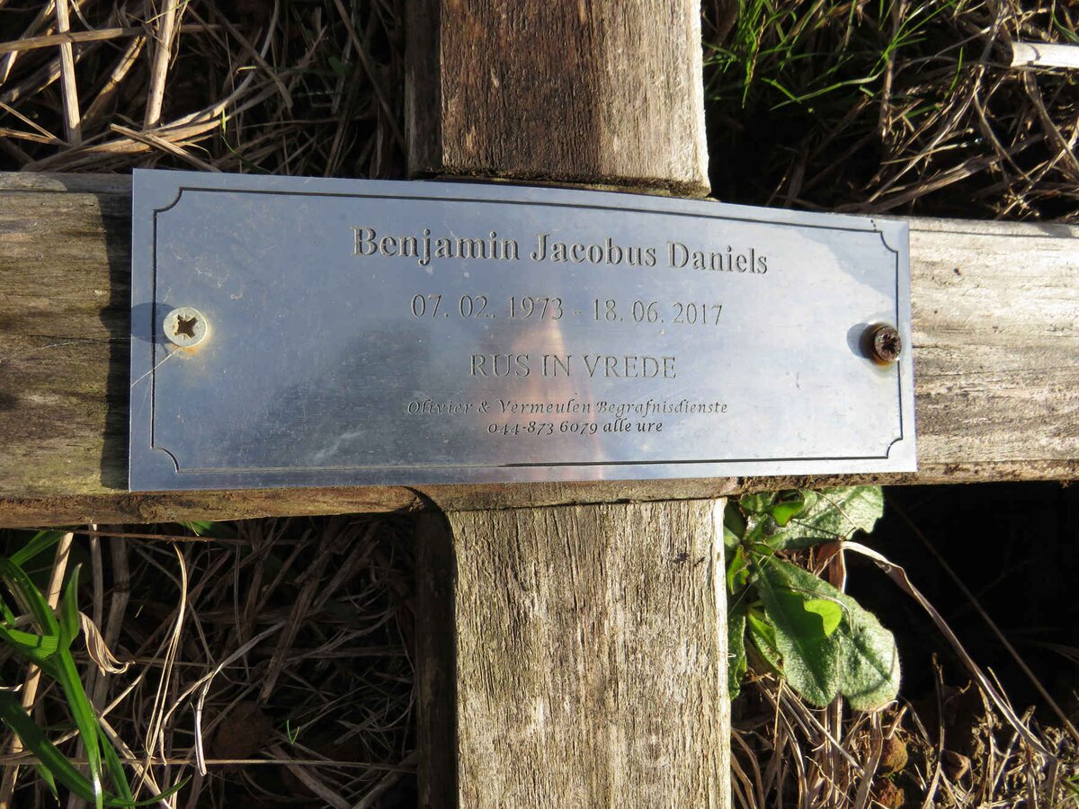 DANIELS Benjamin Jacobus 1973-2017