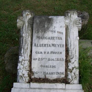 MEYER Margaretha Alberta nee V.D. HOVEN 1883-1926