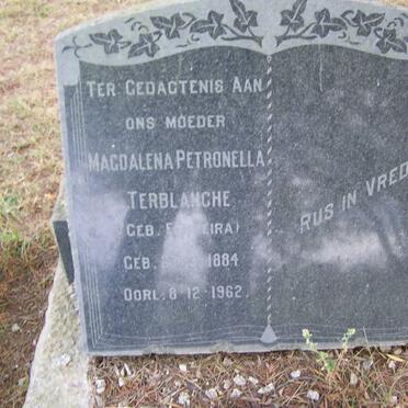 TERBLANCHE Magdalena Petronella nee FERREIRA 1884-1962