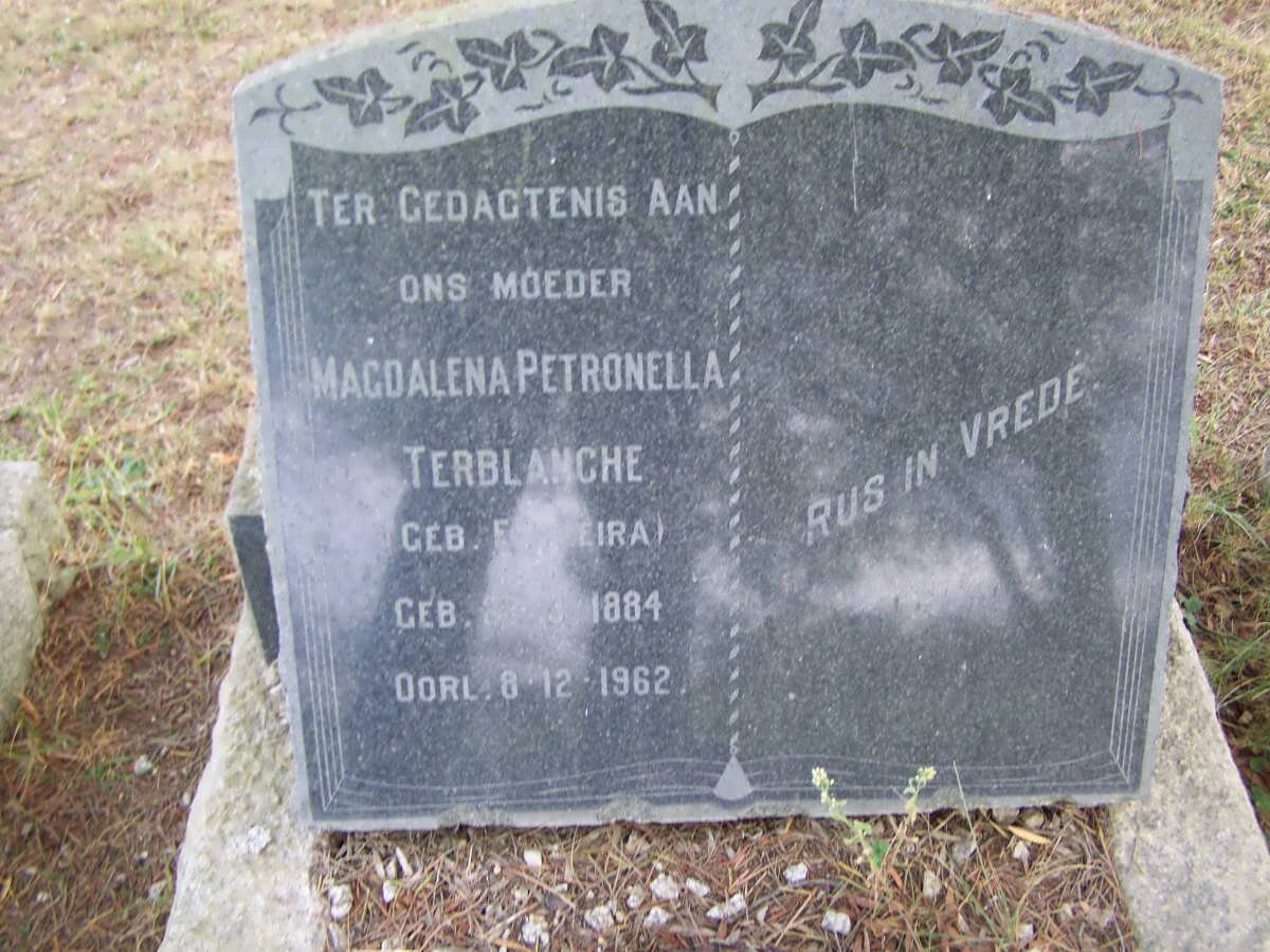 TERBLANCHE Magdalena Petronella nee FERREIRA 1884-1962