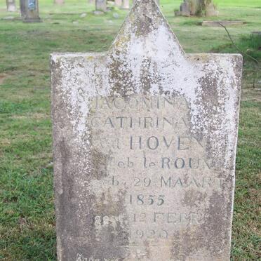 HOVEN Jacomina Cathrina, v.d. nee LE ROUX 1855-1920
