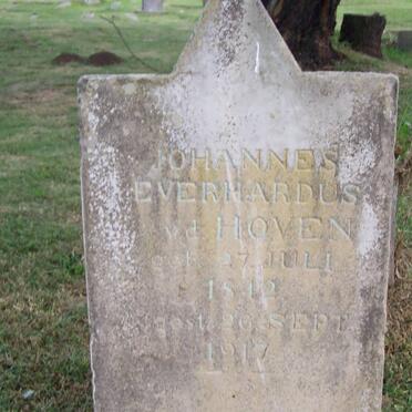 HOVEN Johannes Everhardus, v.d. 1842-1917