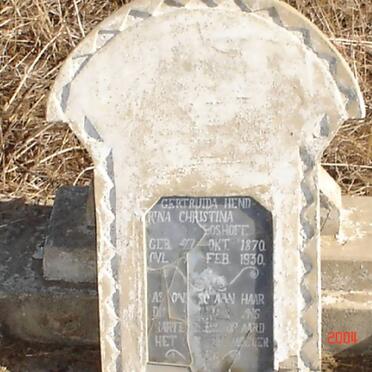 BOSHOFF Gertruida Hendrina Christina 1870-1930 