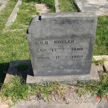 KUYLER G.D.H. 1900-1969