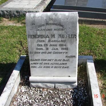 KUYLER Hendrina M. nee BARNARD 1864-1946