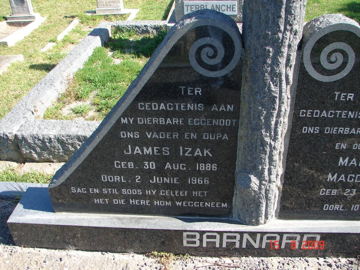 BARNARD James Izak 1886-1966