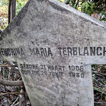 TERBLANCHE Hendrina Maria 1905-1930