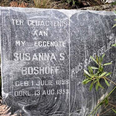 BOSHOFF Susanna S. 1898-1959