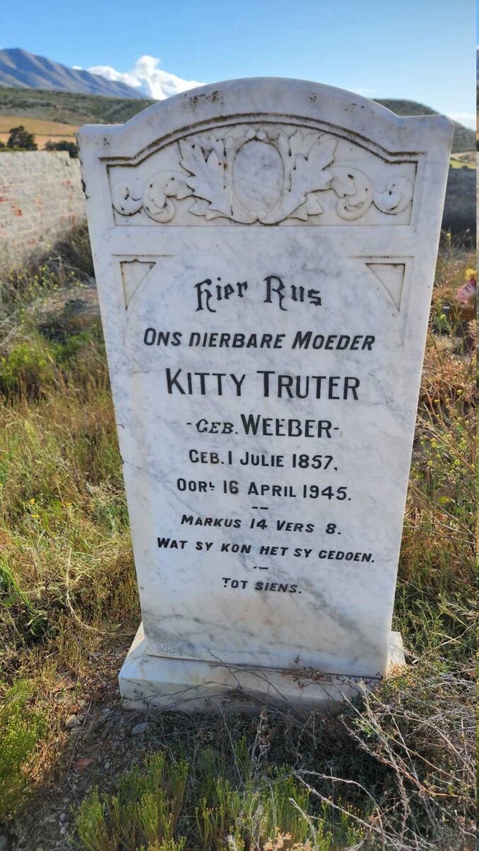 TRUTER Kitty nee WEEBER 1857-1945
