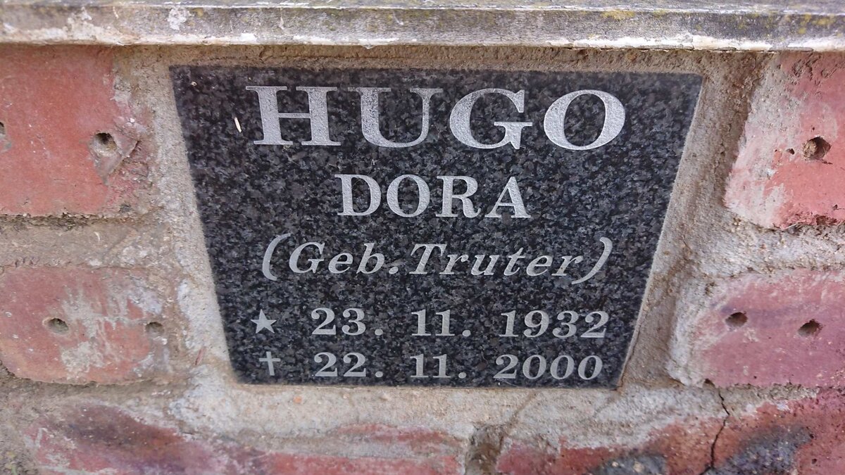 HUGO Dora nee TRUTER 1932-2000