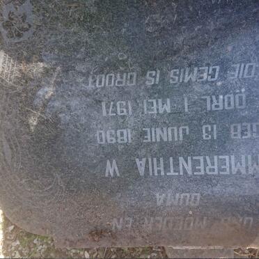 KOEN Jacobus Petrus 1881-1967 &amp; Emmerenthia W. 1890-1971