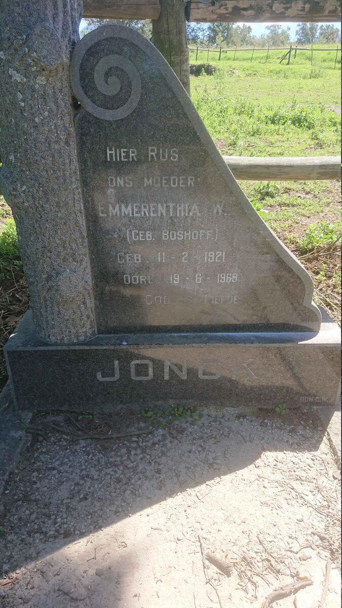 JONCK Emmerenthia W. nee BOSHOFF 1921-1969