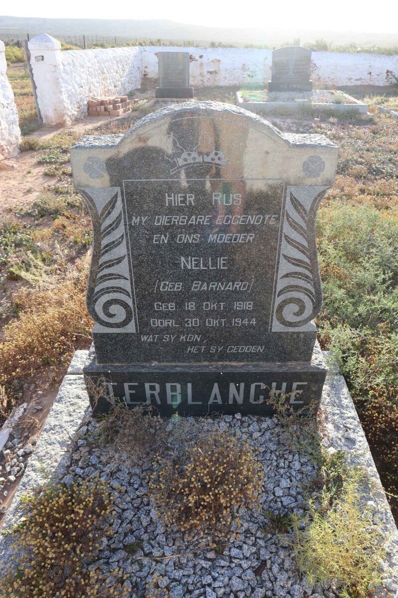 TERBLANCHE Nellie nee BARNARD 1918-1944