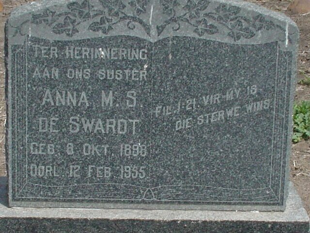 SWARDT Anna M.S., de 1896-1955