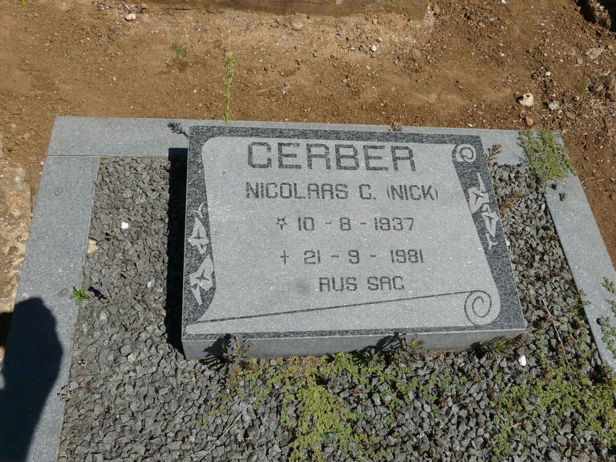 GERBER Nicolaas C. 1937-1981