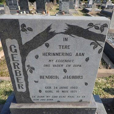 GERBER Hendrik Jacobus 1903-1971