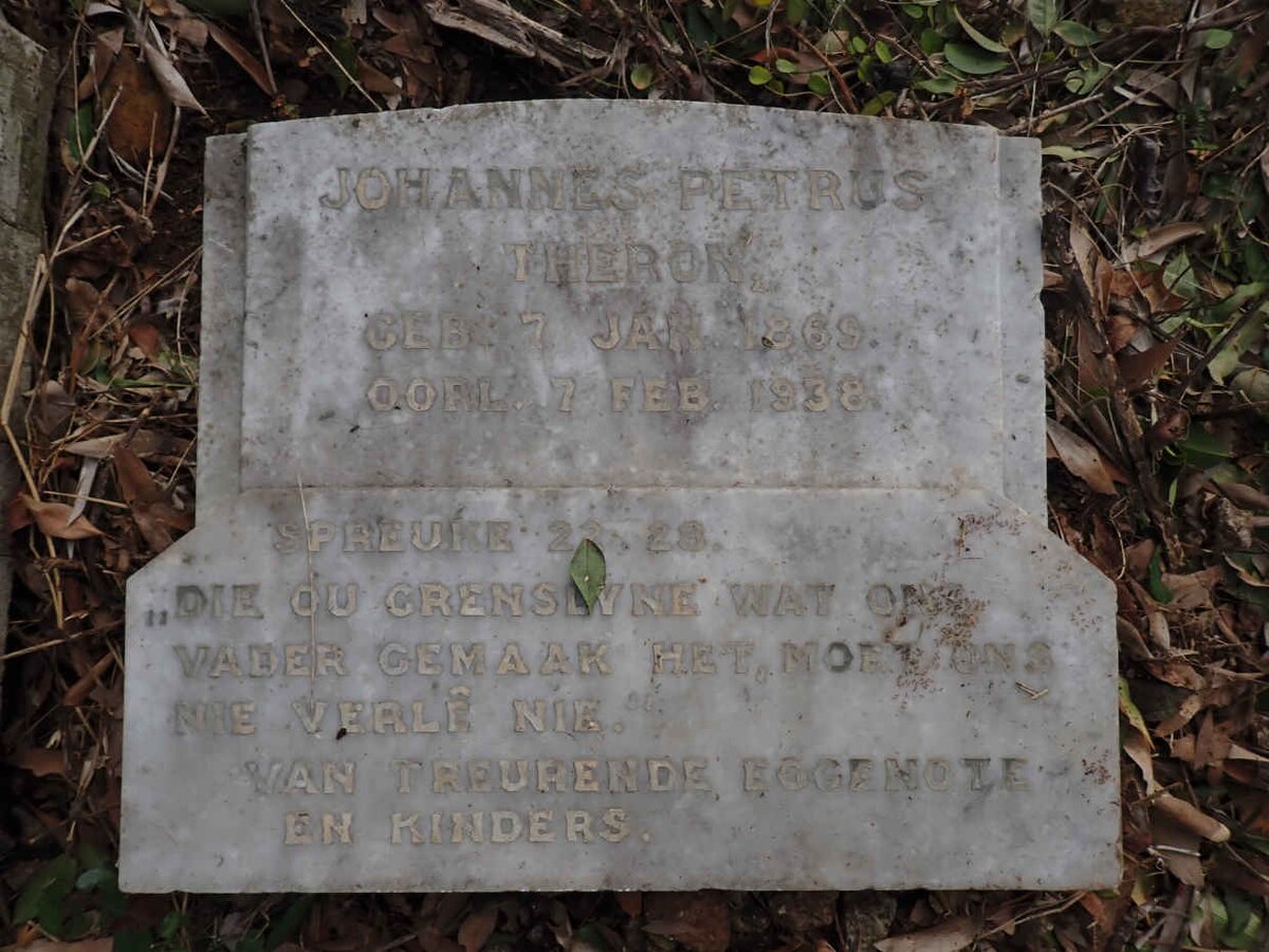 THERON Johannes Petrus 1869-1938