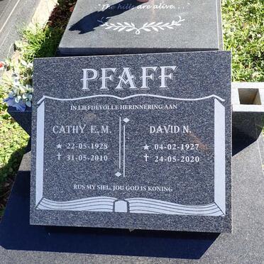 PFAFF David N. 1927-2020 & Cathy E.M. 1928-2010