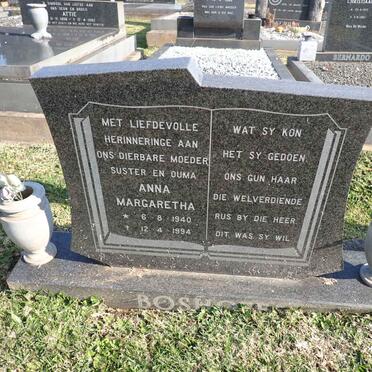 BOSHOFF Anna Margaretha 1940-1994