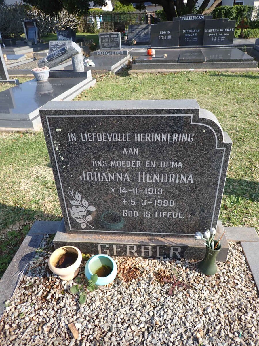 GERBER Johanna Hendrina 1913-1990