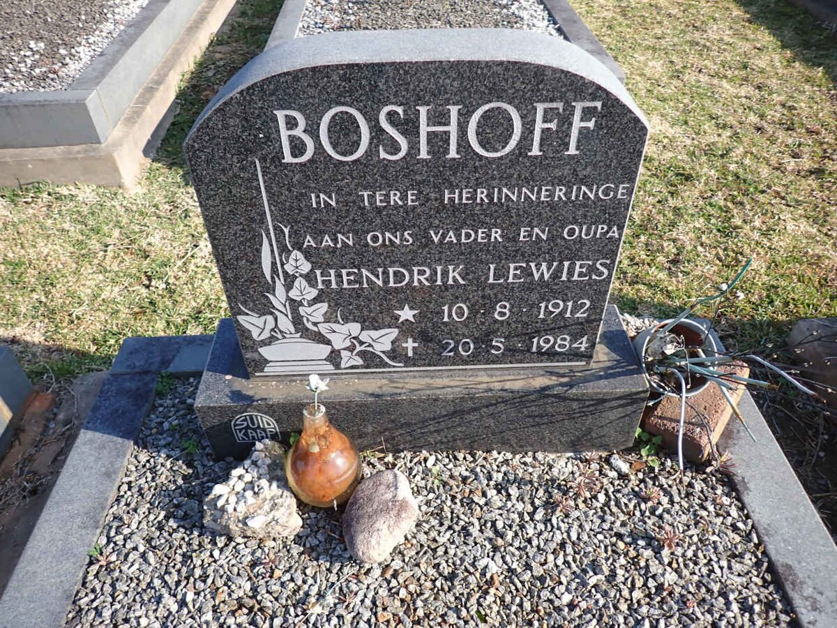 BOSHOFF Hendrik Lewies 1912-1984