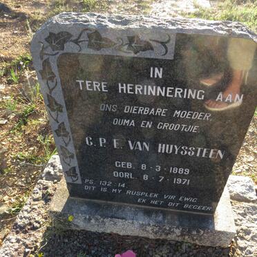 HUYSSTEEN C.P.E., van 1889-1971