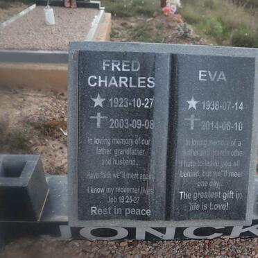 JONCK Fred Charles 1923-2003 & Eva 1938-2014
