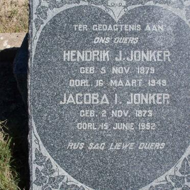 JONKER Hendrik J. 1879-194? &amp; Jacoba I. 1873-1952
