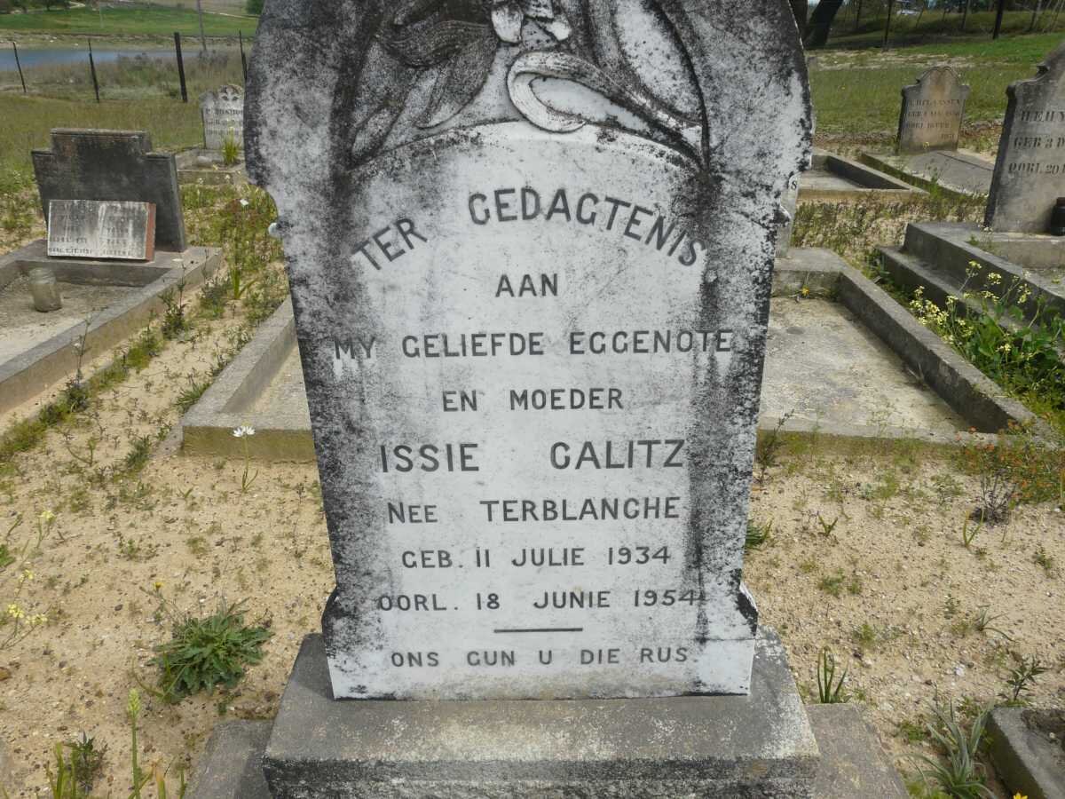 CALITZ Issie nee TERBLANCHE 1934-1954